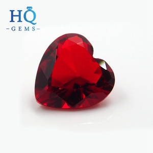 HQ taşlar 100 adet sürü 10x10mm toptan sentetik kristal taş kırmızı kalp şekli cam taş