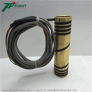 Factory Supply Copper Sleeve Magnetic Induction Spring <strong>Coil</strong> Brass Pipe Electric <strong>hot</strong> <strong>runner</strong> Nozzle <strong>heater</strong>