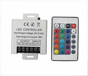 360W 36A RF RGB 24 Schlüssel Controller für LED Streifen Modul RF Fernbedienung 12V 24V Control - Product Image 1
