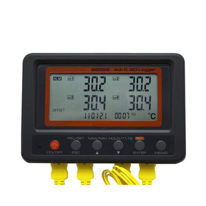 AZ88598 Termómetro digital multicanal Registrador de temperatura de termopar tipo K de 4 canales Registrador de datos de tarjeta SD - Product Image 1