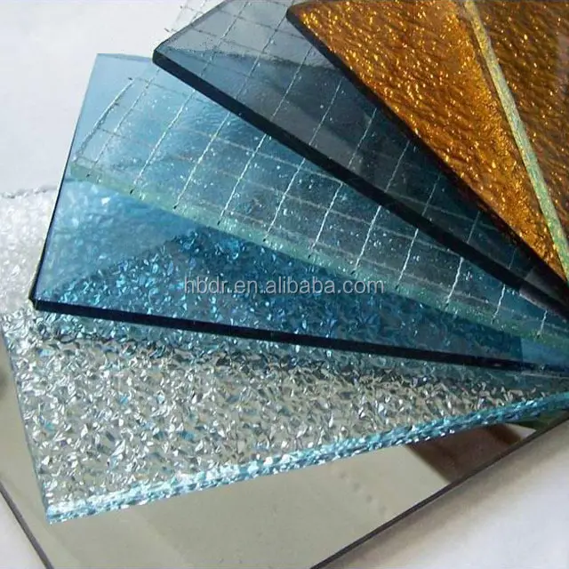 Laminated Kỹ Thuật Có Dây Lưới Kim Loại Thủy Tinh Ủ Patterned Glass Thiết Kế Thời Trang Cho Khách Sạn Nhà Hành Lang