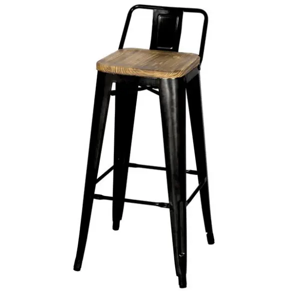 Hot Sale Vintage High Wooden metal Bar Stool Chair