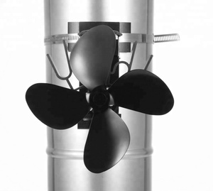 เครื่องทำความร้อนไม้สำหรับฤดูหนาวเตาปล่องไฟ4ใบมีด ecofan ความร้อนพัดลมเตาพัดลมเตาผิงชุดอุปกรณ์เสริม