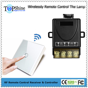 Topshine 1 gang receptor de controle remoto RF disjuntor para controle remoto sem fio a lâmpada para casa inteligente