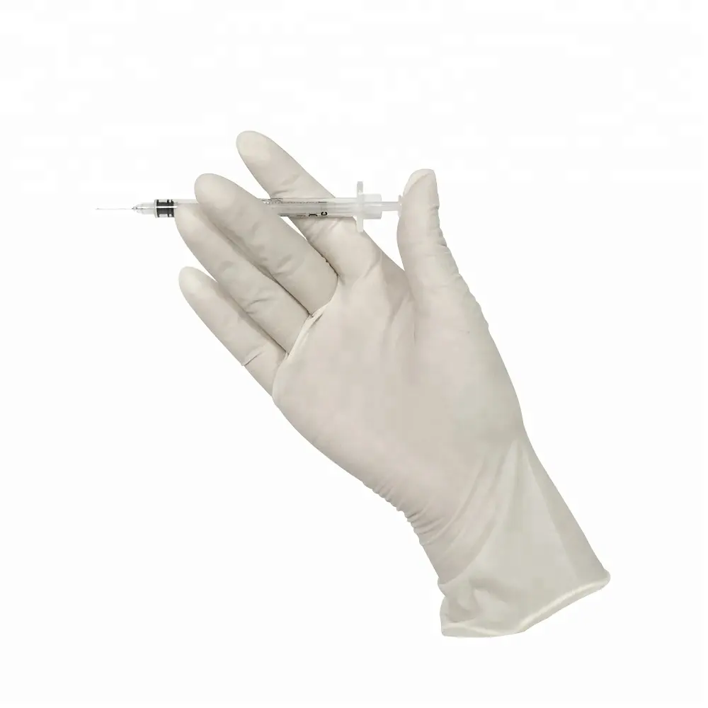 ถุงมือยางแบบใช้แล้วทิ้งสำหรับการตรวจสอบที่ไม่ผ่านการฆ่าเชื้อจากมาเลเซีย M5.0g