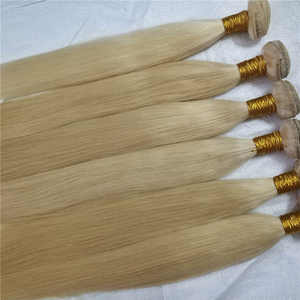 卸売10個ブラジルバージンライトブロンドヘアウィーブバンドル #613ブロンドヘアバンドルシルキーストレート人毛エクステンション