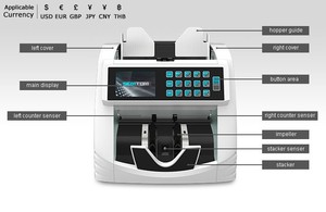 ST-3000 <strong>Mix</strong> Multi-currency Banknote Bill Note Cash Money <strong>Value</strong> Counter <strong>Counting</strong> Machine with UV, MG, IR, DD, CIS <strong>Detection</strong> - Product Image 4