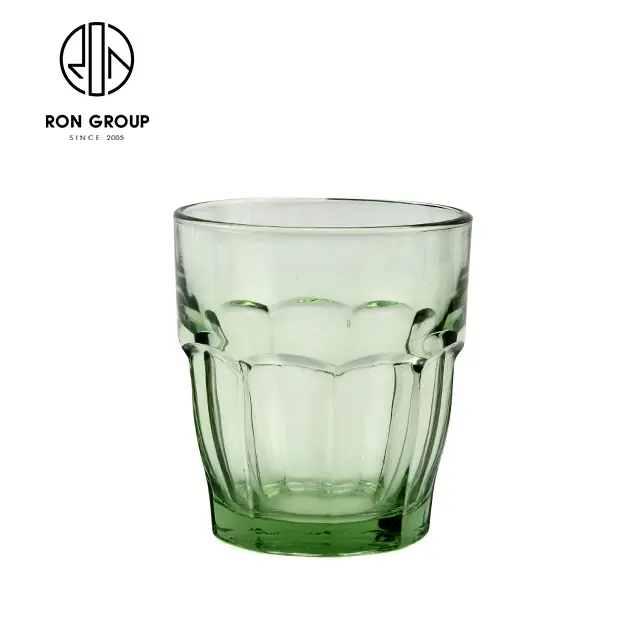 Groothandel Kleurrijke Glaswerk Stemless Wijnglas Borrelglaasjes Groen Kleur Dubbelwandige Gehard Drinkglas Cups