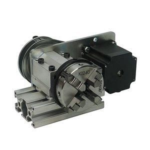 Center Height 51mm 4th <strong>Rotation</strong> <strong>Axis</strong> a <strong>Axis</strong> <strong>with</strong> Chuck for DIY <strong>CNC</strong> <strong>Router</strong> Wood Milling Machine - Product Image 5