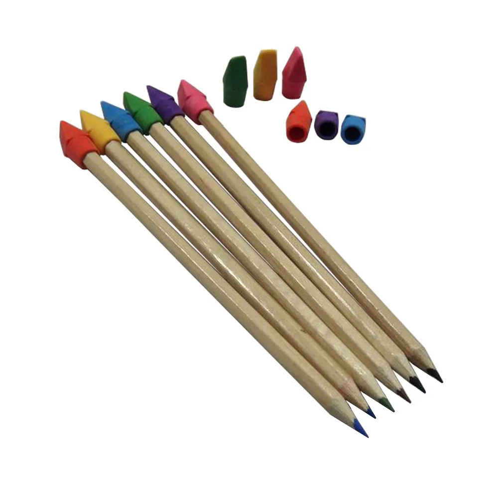 Gomma da cancellare in gomma promozionale a buon mercato HB Pencil forniture scolastiche Mini Cute Kids Toppers Pencil Eraser