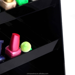 Yiwu化粧品市場新しい歓迎4層カウンターブラックアクリルマニキュアラック - Product Image 3