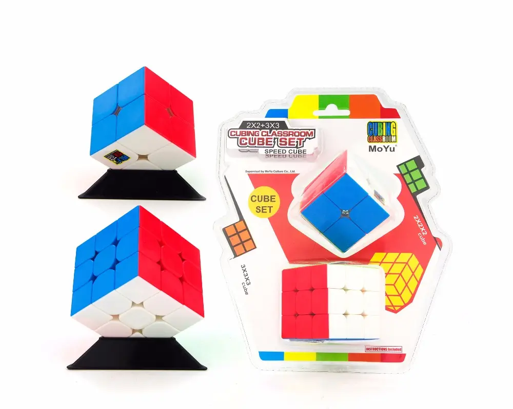 MoYu 큐브 2X2 + 3X3 더블 물집 포장! 베스트셀러! 캔디 큐브!! 3X3magic 큐브 모든 행사 OEM 지원!