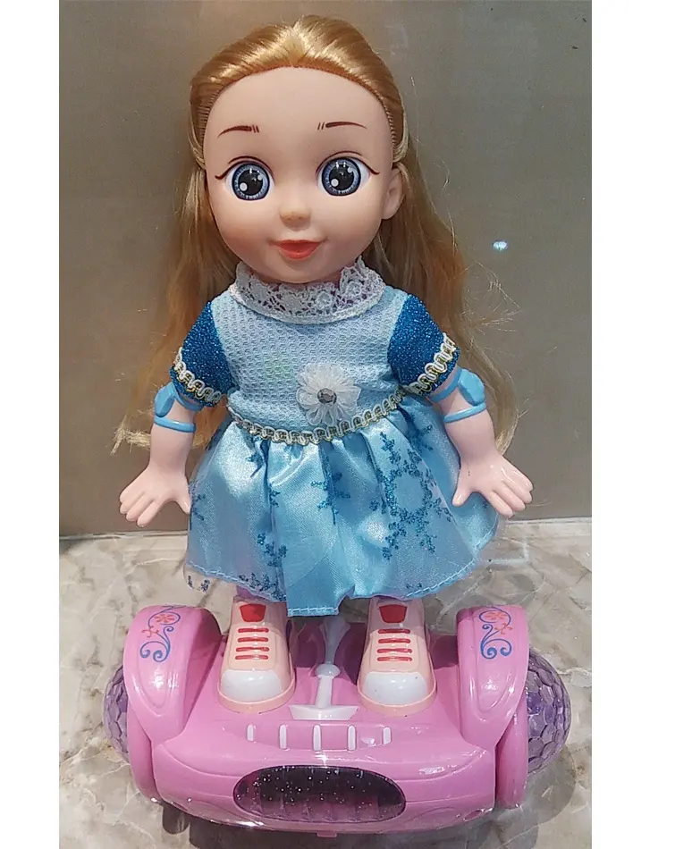 Muñeca encantadora de moda, coche de equilibrio con música y luz, muñeco de equilibrio b/o