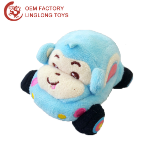 Oem Embroidery Craft Plush Infant Car <strong>Toy</strong> <strong>Blue</strong> Stuffed <strong>Monkey</strong> Face Vehicle Doll Plush Small Baby Car <strong>Toy</strong>
