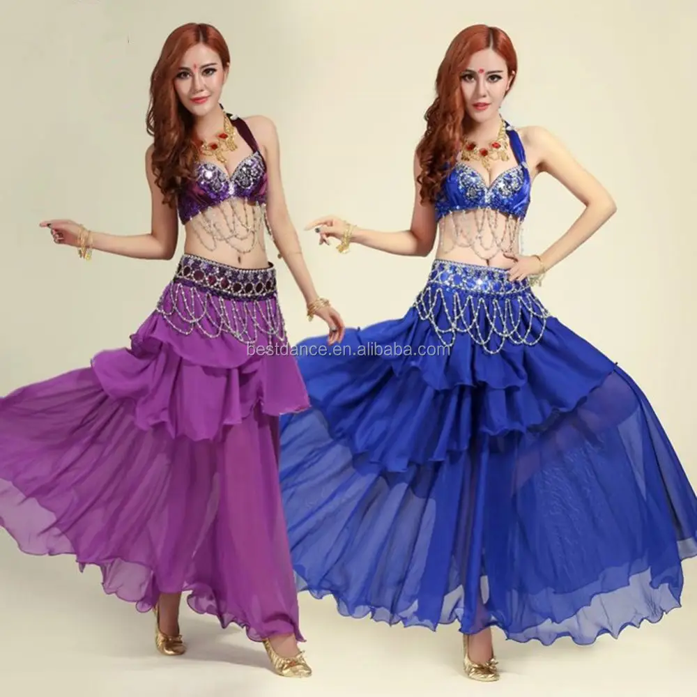 BestDance Danza Professionale Costume 3 pcs vestito di perline danza del ventre costumi OEM