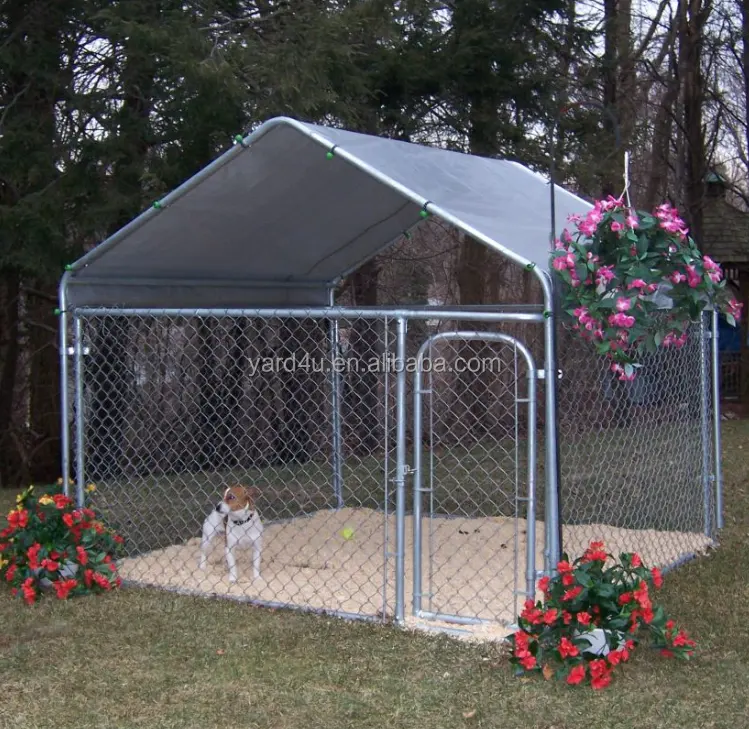 Jaula grande galvanizada para casa, jaula ecológica para perro, para exteriores, jardín, jaula para perro