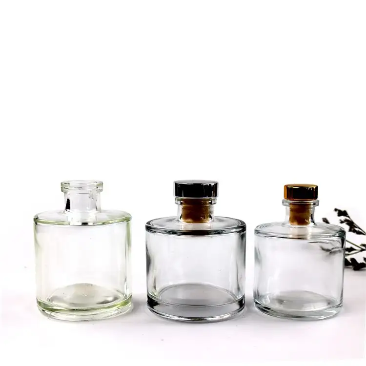 Venta al por mayor de Perfume de vidrio vacío Mini difusor decorativo botella de vidrio Reed difusor de Aroma botella de vidrio