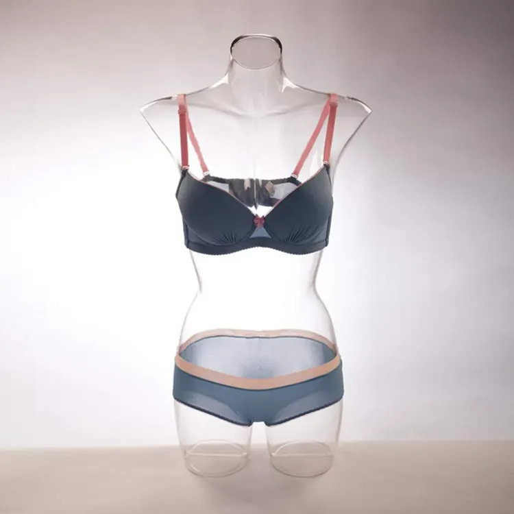 Proster — mannequin torso en plastique, présentoir de lingerie, buste féminin transparent