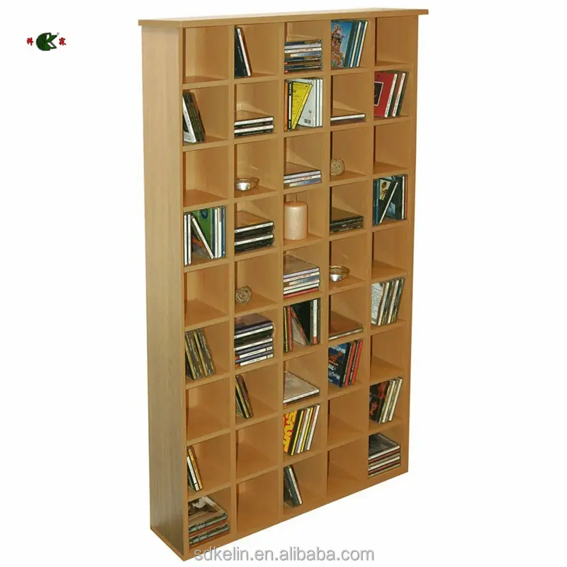 Trang Trí Đơn Giản Tường Gỗ Mdf Stackable Cd Rack