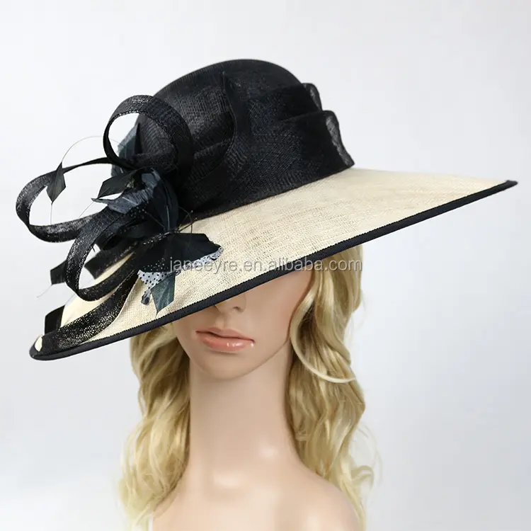 הגעה חדשה באיכות גבוהה לנשימה נשים Sinamay כנסיית חליפת ברים חתונת דרבי כובע הסוואה לנשים