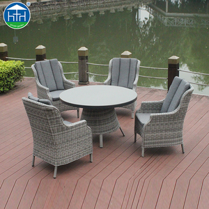 Wicker <strong>Table</strong> and Chair <strong>s</strong> 4 Seat Patio Furniture Balcony Outdoor <strong>Table</strong> <strong>Set</strong> Rattan Garden Dining <strong>Set</strong> - Product Image 1