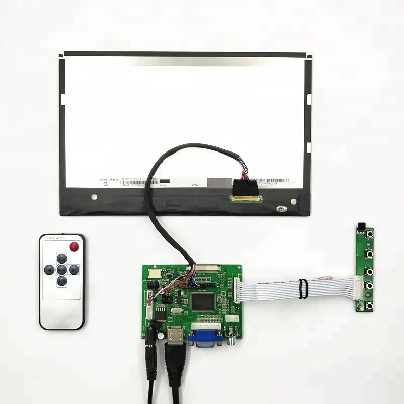 Kits LCD de 10,1 pulgadas con 1280*800, placa controladora LCD compatible con controlador VGA + 2AV, módulo LCD