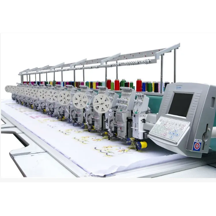 Top selling 20 heads computer embroidery machine sequin heads flat embroidery machine