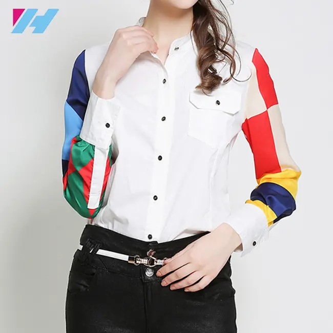 Yihao 2021 último diseño de camisa para mujer otoño moda elegante Blusa de manga larga señoras Formal señora desgaste