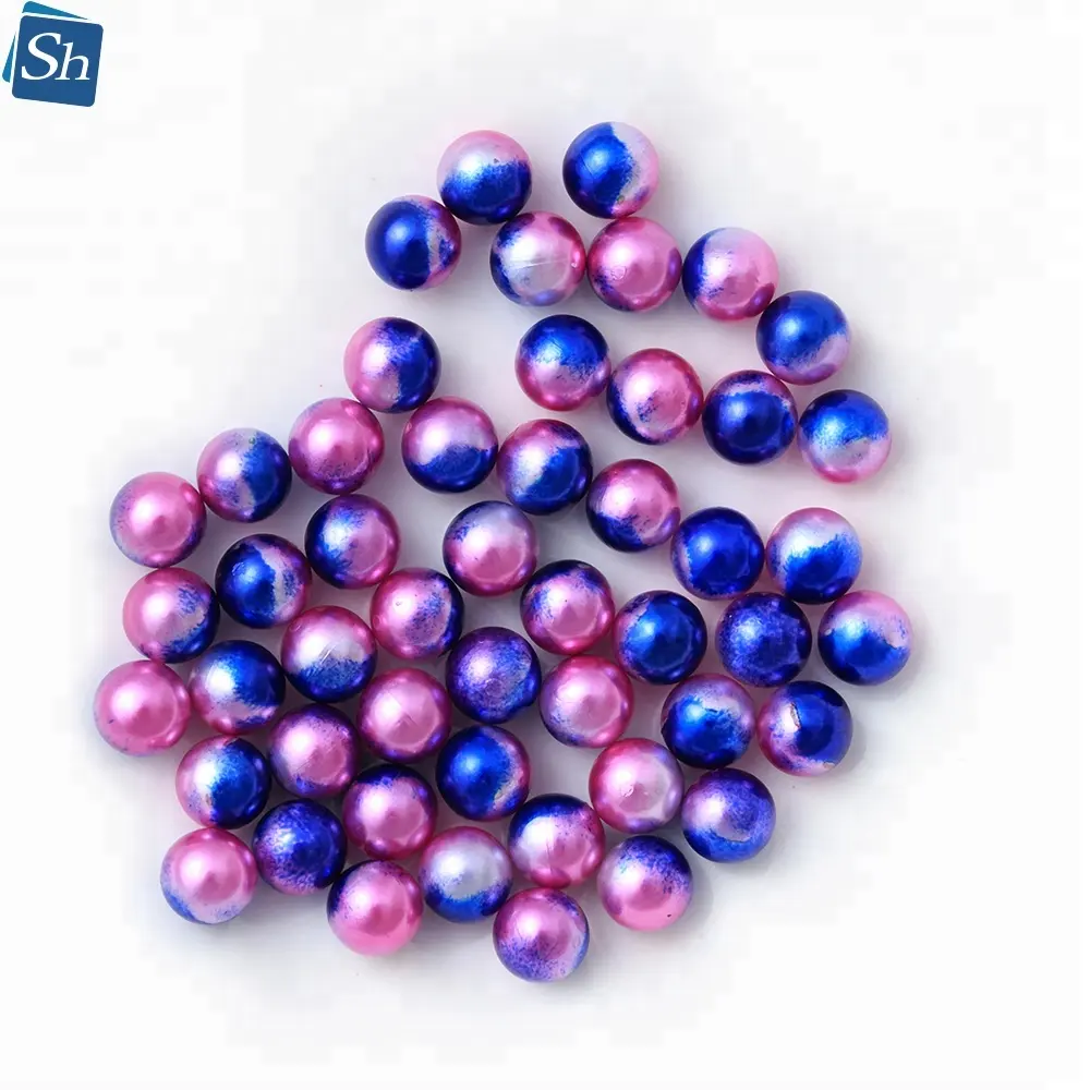 Factory Direct Sales Faux Pearl Round Loose Beads High Luster Rainbow Color ABS Plastic Pearl For Jewelry Making Accessories