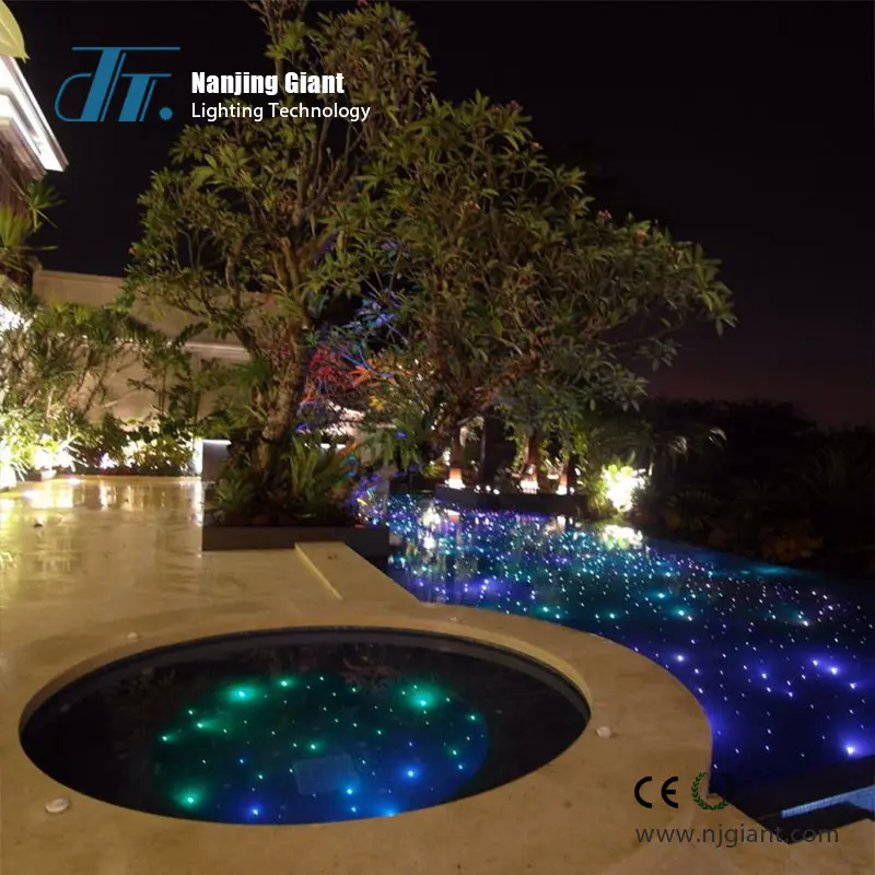 Swimming pool starry star light plastic fiber optic cable light
