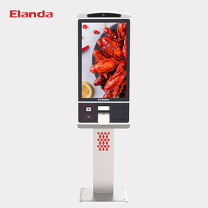 Máquina de encomenda de auto-serviço de restaurante kiosk, 32 polegadas com impressora térmica, <span class=keywords><strong>scanner</strong></span> de código <span class=keywords><strong>qr</strong></span>