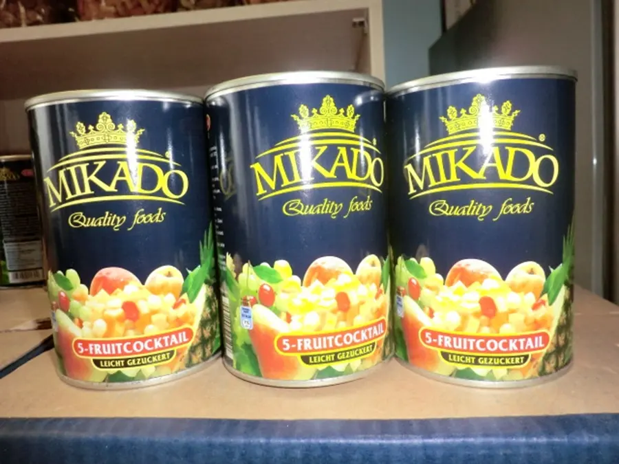 Die neueste Saison Mikado Cocktail Dosen gemischte Obst Preis Dosen Obst Cocktail in Sirup