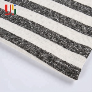 White and Grey Yarn Dyed Stripe Knit Weft Terry Fabric for Winter <strong>Coat</strong>