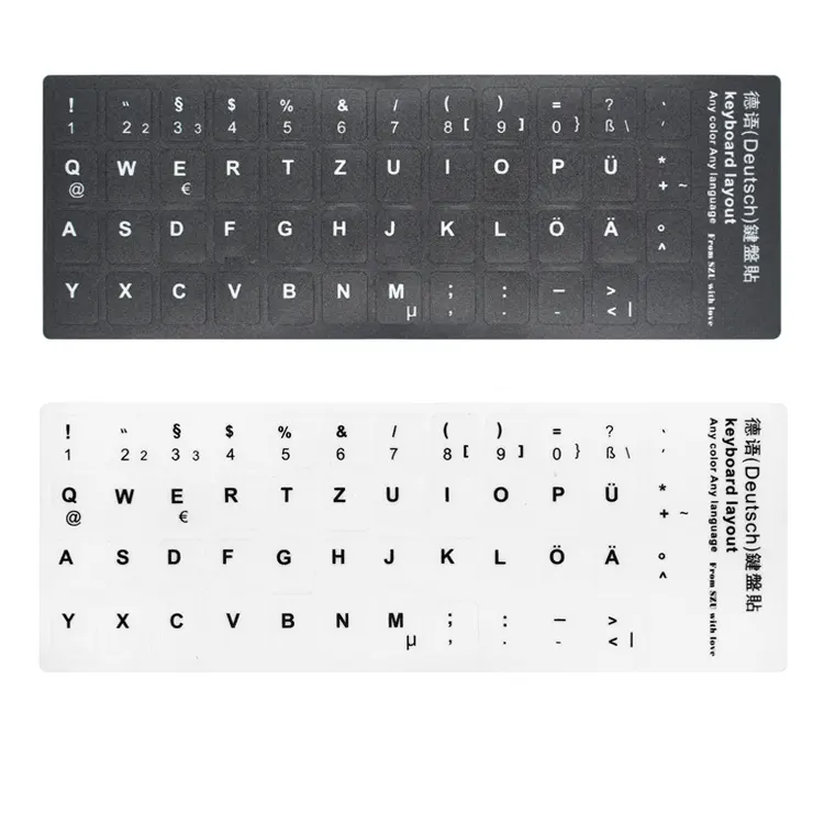 HK-HHT Matte Crystal Russian Arabic French German Spanish Italian Keyboard Key Sticker Label For laptop keyboard