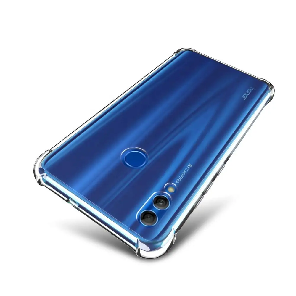 Untuk Huawei P Smart 2019, shockproof Lembut TPU Transparan Kembali Case Penutup untuk Huawei P Smart 2019 untuk Kehormatan 10 Lite