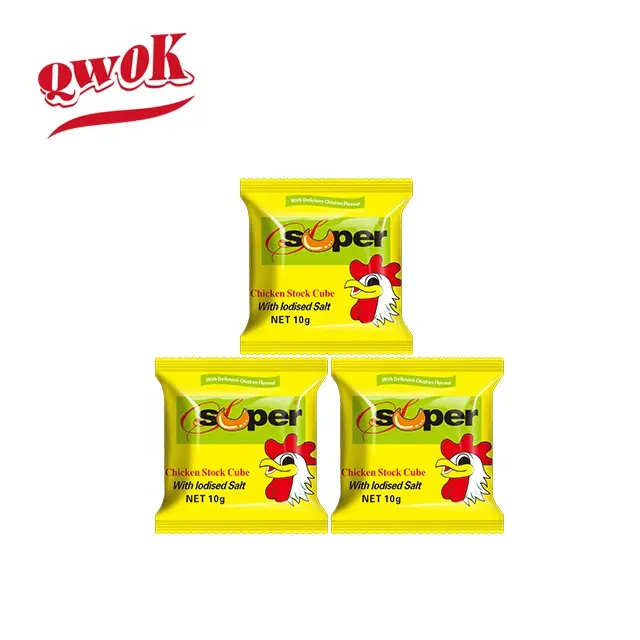 Qwok Gia Vị Cubes 10G Halal Gà Hương Vị Cổ Phiếu Cubes Kẹo Đóng Gói Dịch Vụ OEM