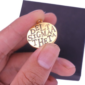 Metal Gold <strong>Delta</strong> Theta Pendants DST Symbol Charm Greek Letter Sororty Fraternity Jewelry DIY Bracelets Accessory - Product Image 2