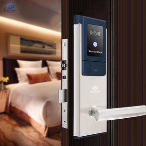 Anti-hırsızlık anahtarsız giriş rfid erişim kontrolü kart okuyucu otel akıllı kapı kilidi sistemi ile - Product Image 4