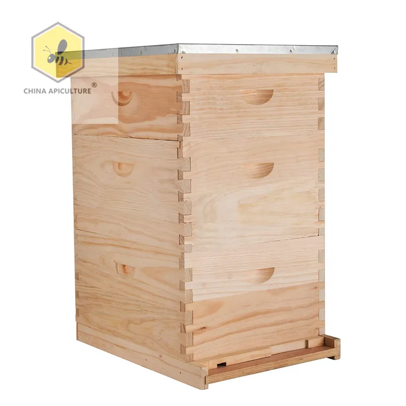 Nieuwe producten houten honing huis fabrikanten langstroth bijenkorf doos bijenkorf