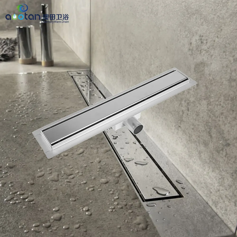 Best Selling Stainless Steel 304/316 Wetroom Bathroom Channel Tile Shower Channel Grate Floor Linear Shower Drain