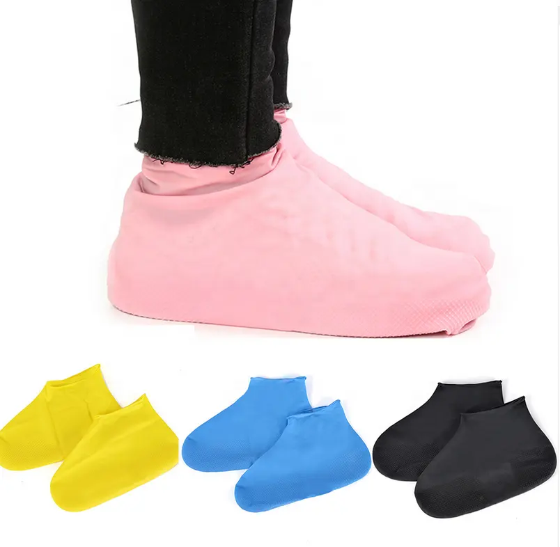FY-botas impermeables de látex reutilizables, antideslizantes, A la moda