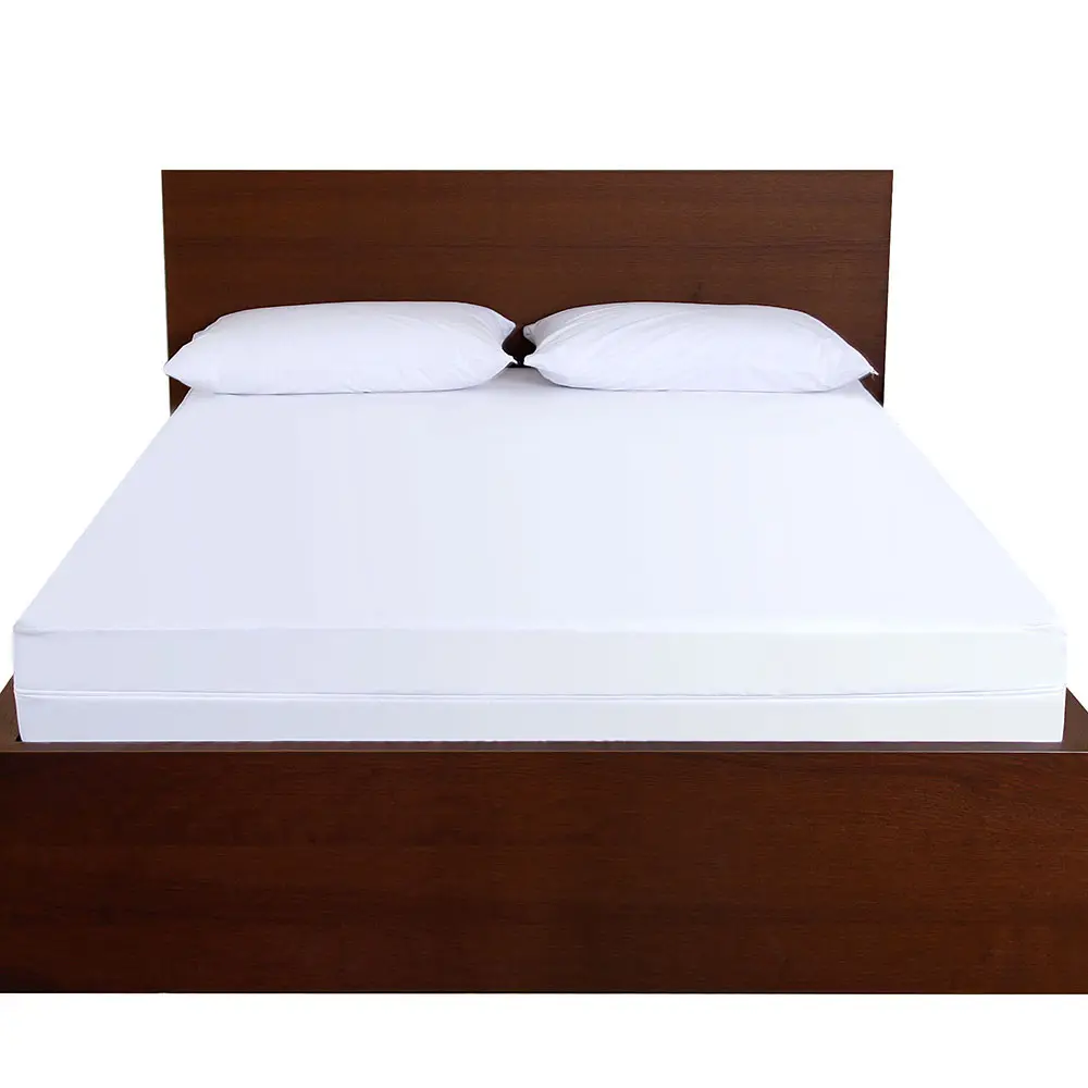 % 100% polyester yatak böcek otel şilte kılıfı su geçirmez fermuarlı altı taraflı yatak koruyucu yatak örtüsü üreticisi