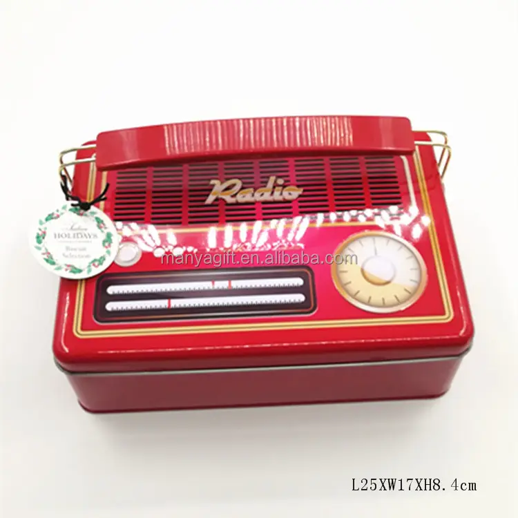 Boîte rectangulaire rouge pour radio avec poignée