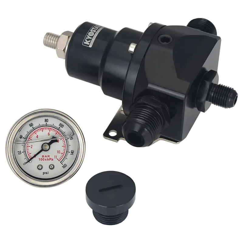 High Pressure Fuel Inject Pressure Regulator , 10an w/ boost fuel regulator With Gauge
