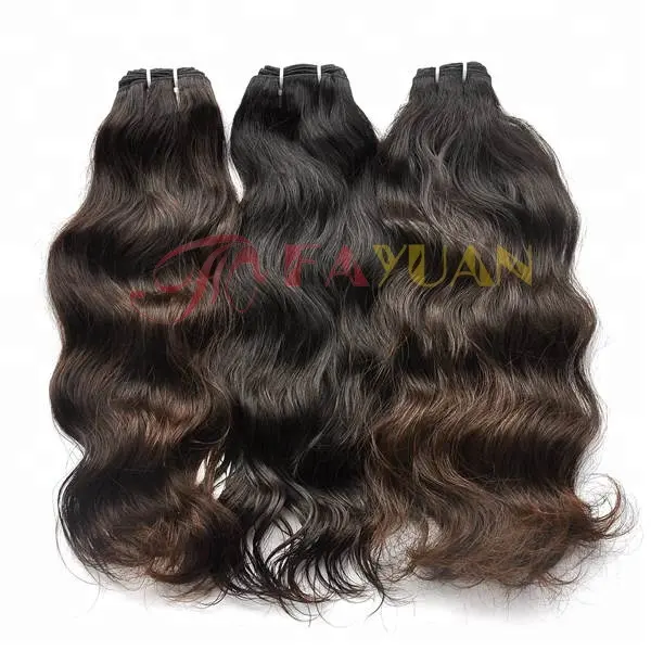 Wholesale price and top quality virgin human hair weft Philippine natural hair wavy