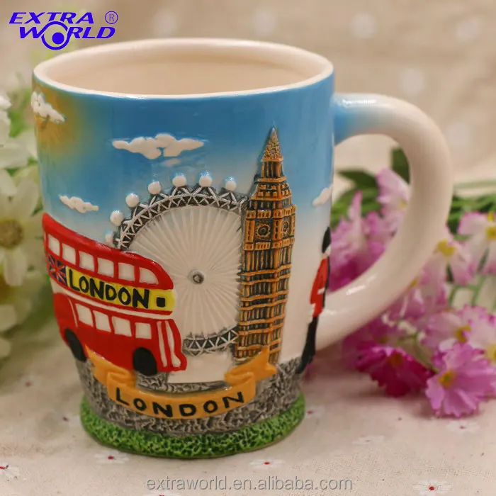 Taza de cerámica 3D de recuerdo turístico de Londres, novedad, gran oferta, 10031