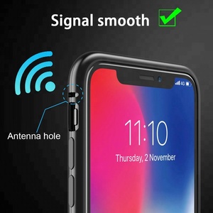 カスタム磁気吸着電話ケースメタルマグネット強化ガラスケースiphone <span class=keywords><strong>6s</strong></span> 6 7 8 plus 9 X XR XS Max 11 12 13 14 pro