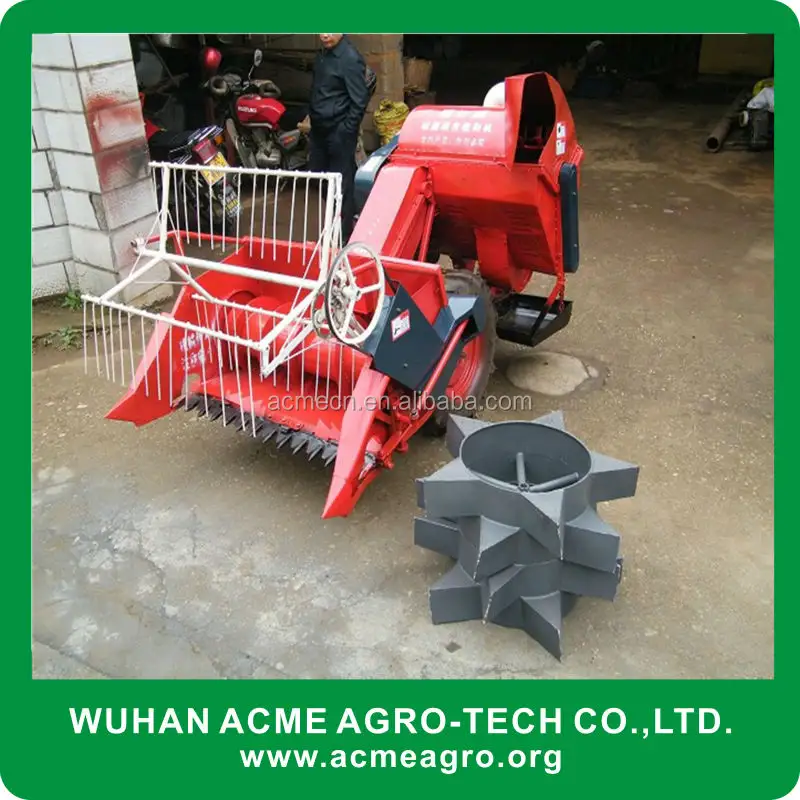 Full-feeding 4.5KW Rotary Cutter Mini Wheat Combine Harvester for sale