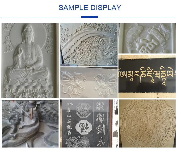 Trung Quốc 3 4 Trục 3D Khắc Đá Khắc Cutter Ngọn Lửa CNC Router Máy Điêu Khắc Công Cụ Cho Phật Tượng Bia Mộ Đá Granite