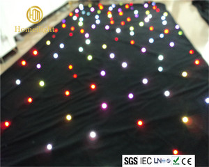 DJ Booth Backdrop for <strong>RGB</strong> Twinkling Party Cloth <strong>LED</strong> Starlit Curtain Nightclub Stage - Product Image 6